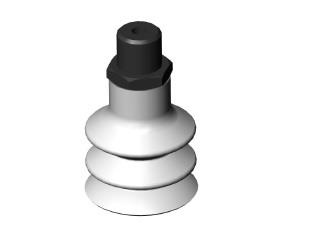[(10.01.06.02967 & 10.01.06.00314)] Vacuum cup FG 4mm Bellows suction Pad With Nipple