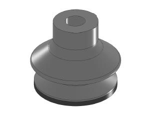 [CA.08.26.D43.AS] VACUUM CUP SILICONE WITH 2 BELLOWS AND FOAM STRIP 43